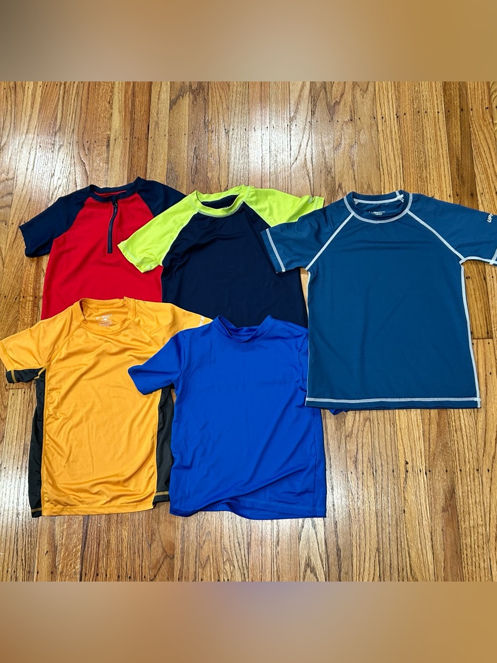 Cat & Jack Kids Swim Rashguards - Red, Navy, Lime, Teal, Gold, Royal Blue